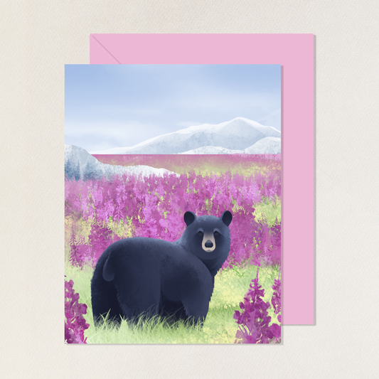 Fireweed Bear Greeting Card with Envelope