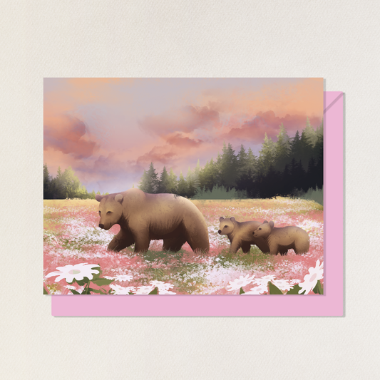 Meadow Bear Mama Greeting Card with Envelope