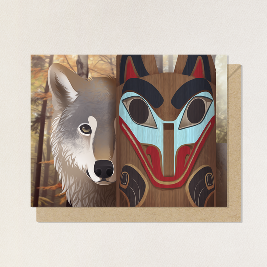 Wolf Totem Greeting Card with Envelope