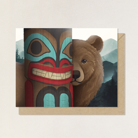 Bear Totem Greeting Card with Envelope