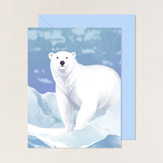 Polar Bear Greeting Card with Envelope