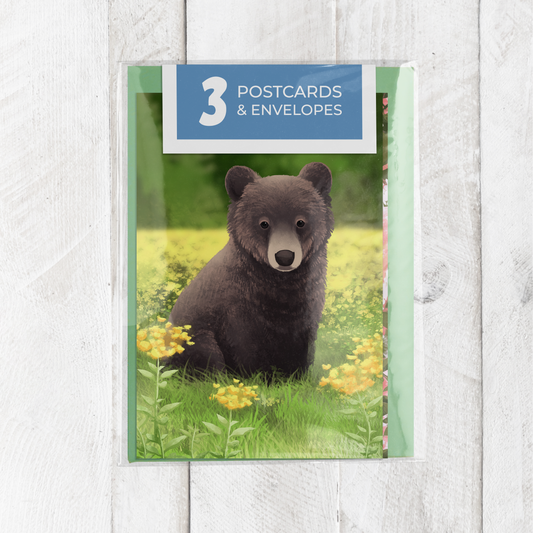 Wildflower Bears Postcard Set || Alaska Illustration