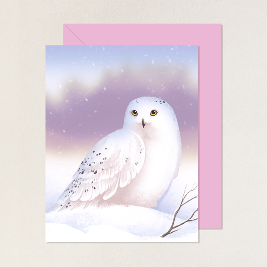 Snowy Owl Greeting Card with Envelope