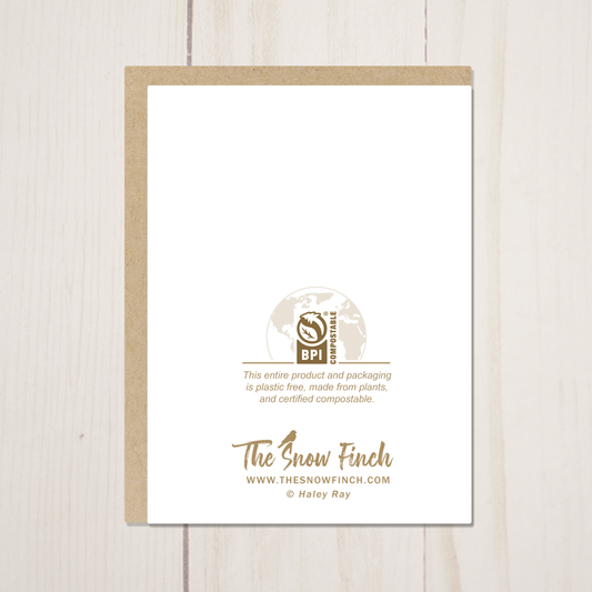 Musk Ox and Fireweed Mountain Greeting Card with Envelope