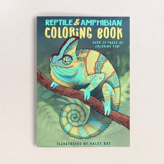 Reptile & Amphibian Coloring Book