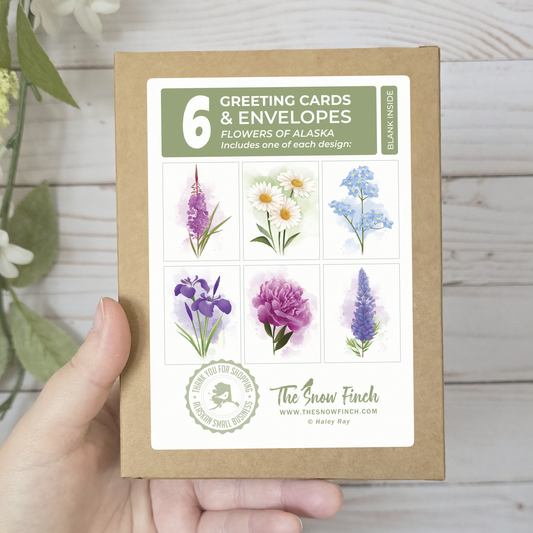 Alaska Floral Greeting Card Box Set || Botanical Stationery Set