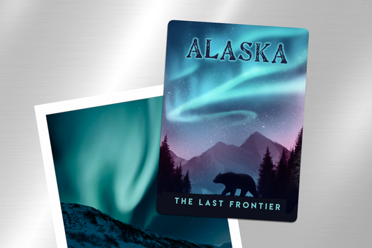 Alaska Northern Lights Bear Last Frontier Magnet