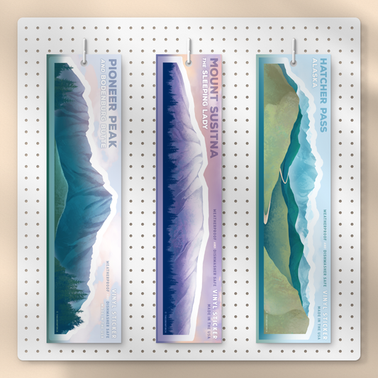 Pioneer Peak and Butte Palmer Alaska Mountain Range Sticker || Waterproof Vinyl