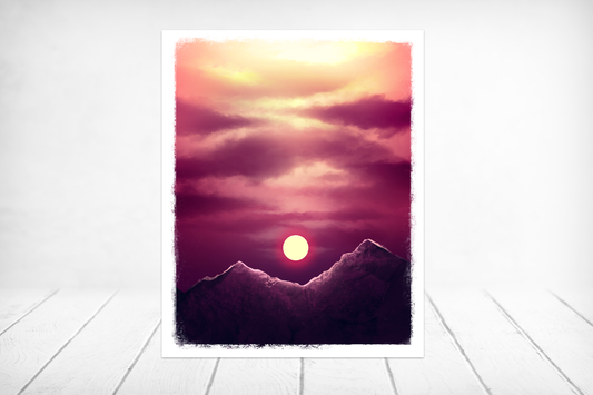 Midnight Sun || Alaska Mountain Fine Art Print