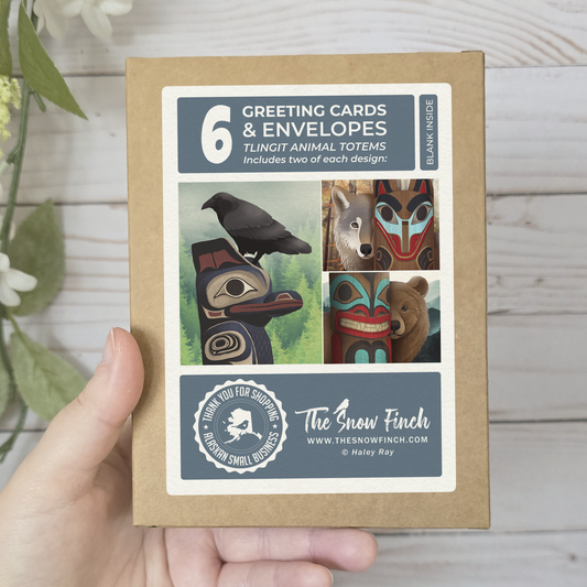 Animal Totem Greeting Card Box Set || Alaska Stationery Set