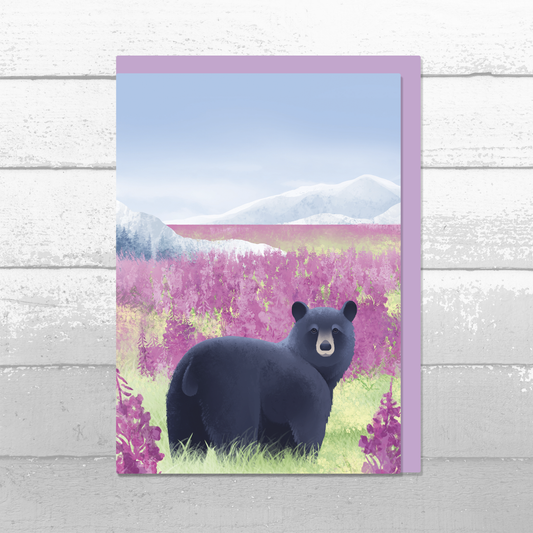 Fireweed Bear Greeting Card with Envelope