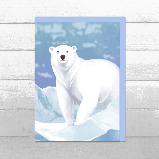 Polar Bear Greeting Card with Envelope