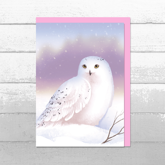 Snowy Owl Greeting Card with Envelope