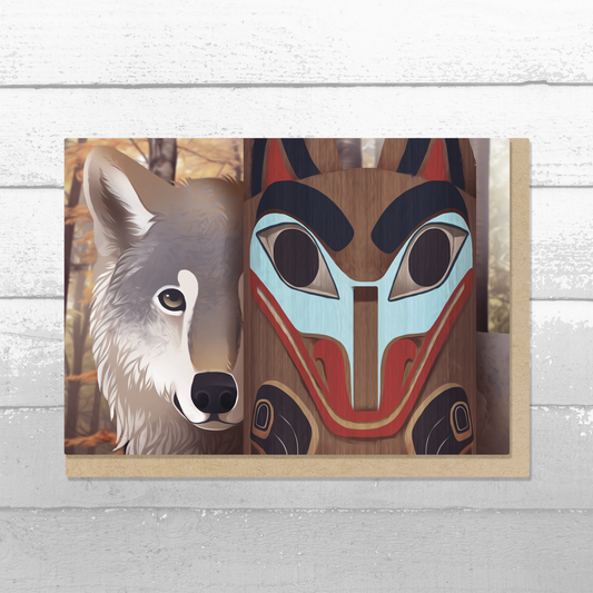 Wolf Totem Greeting Card with Envelope