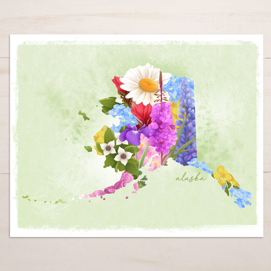 Floral Alaska State Wildflower || Botanical Fine Art Print