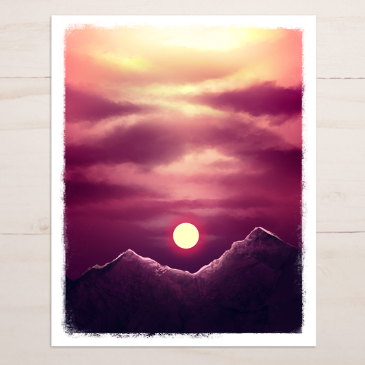 Midnight Sun || Alaska Mountain Fine Art Print