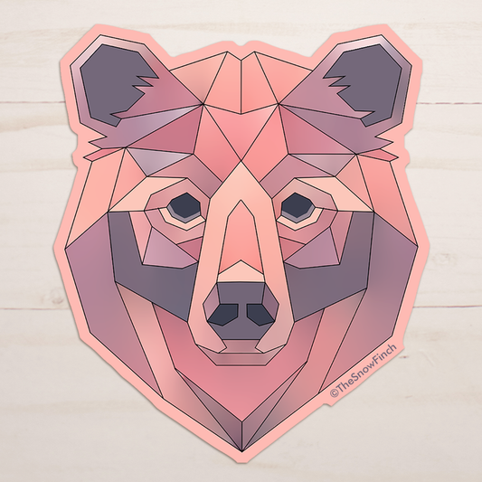 Geometric Bear Sticker