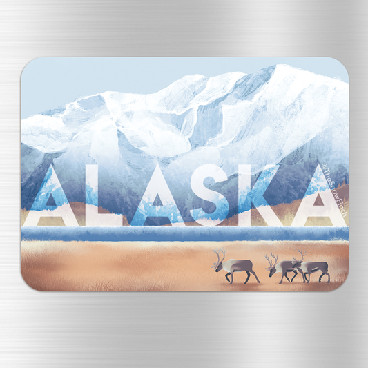 Alaska Mountain Range Magnet