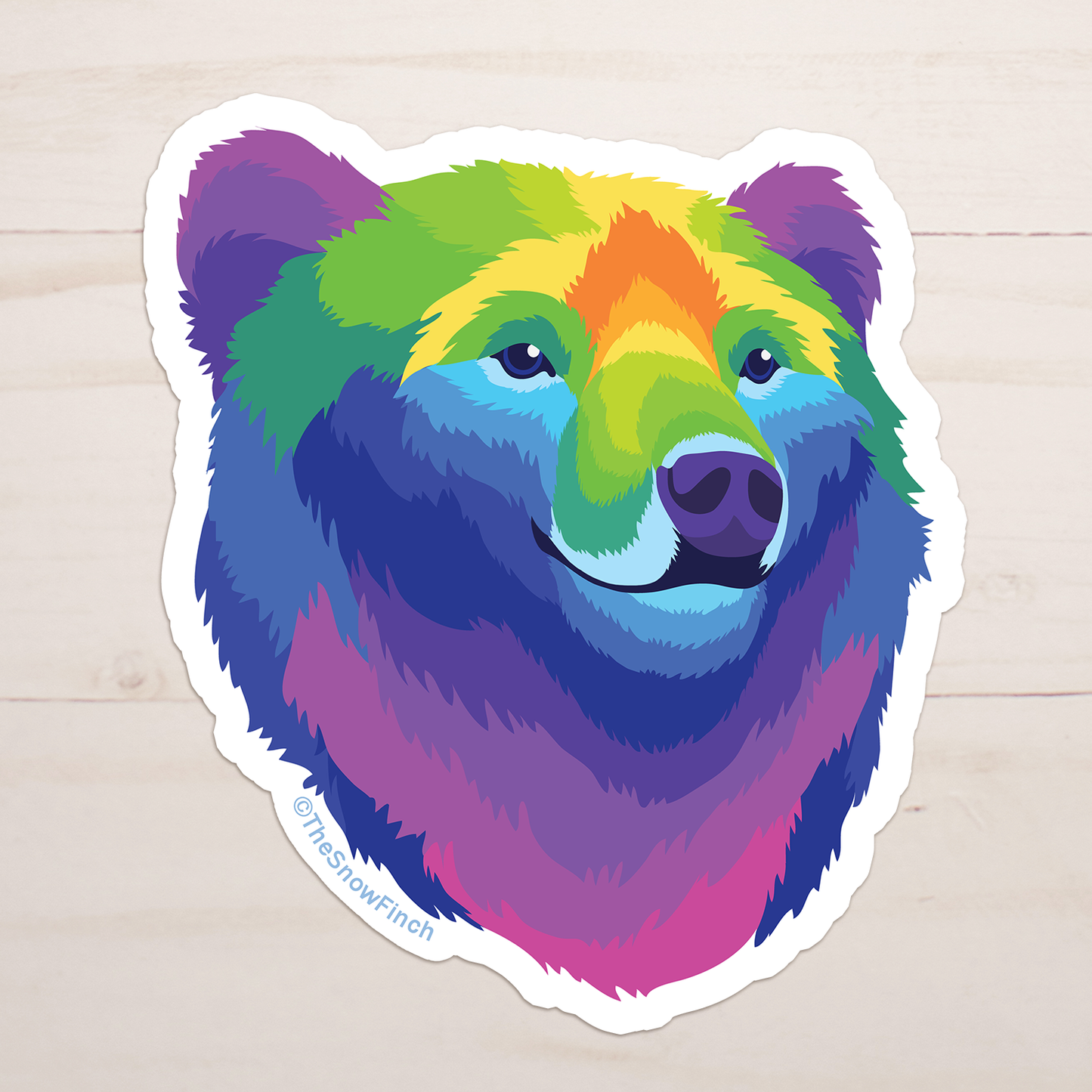 Bear Colorful Pop Art Sticker || Waterproof Vinyl