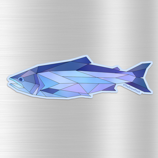 Geometric Salmon Fish Magnet