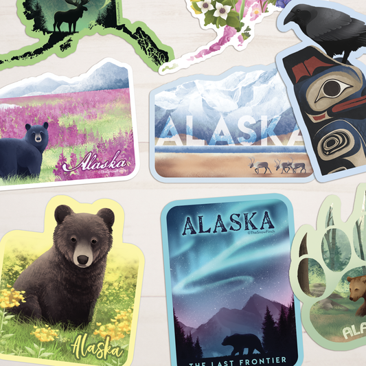 Alaska Mountain Caribou Sticker || Waterproof Vinyl