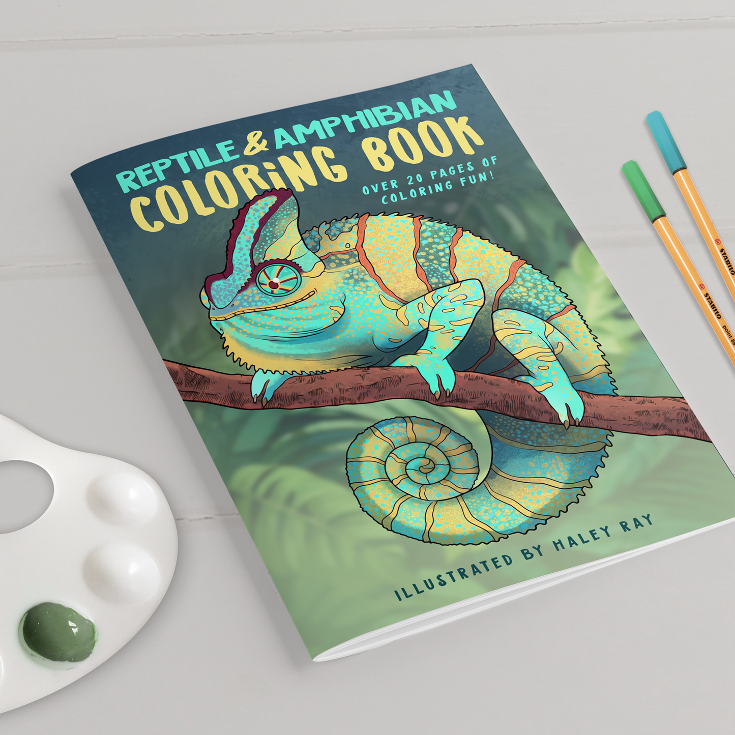Reptile & Amphibian Coloring Book