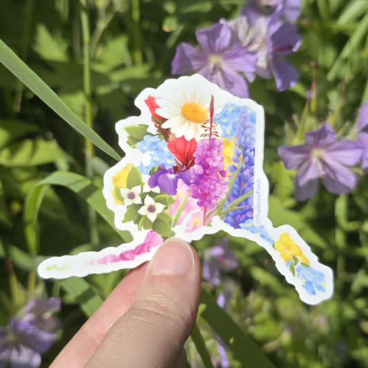 Alaska State Floral Wildflower Sticker || Waterproof Vinyl