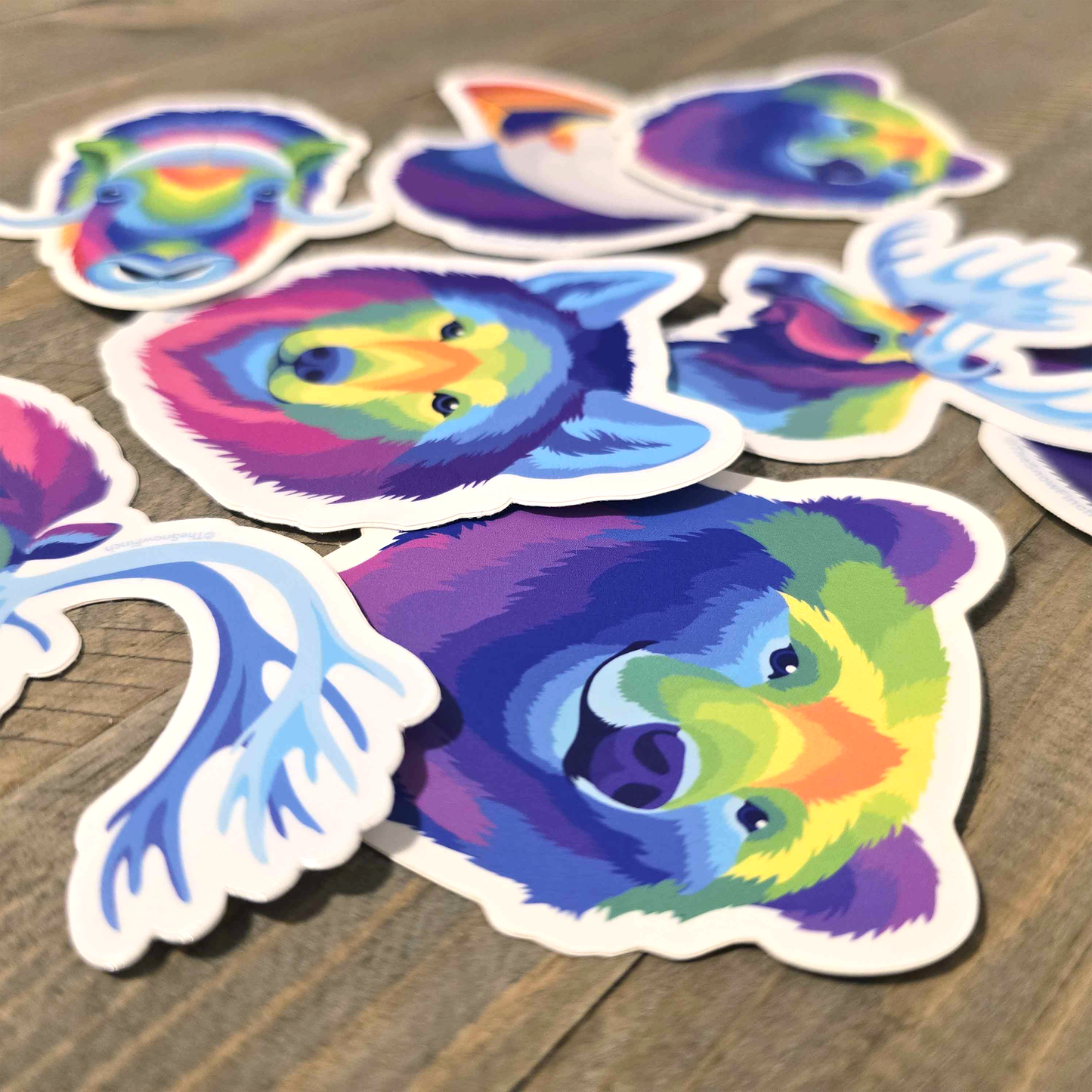 Wolf Colorful Pop Art Sticker || Waterproof Vinyl