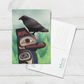 Tlingit Raven Totem Postcard || 4x6 Travel Alaska Art Postcard