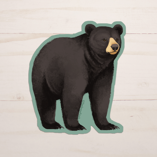 Black Bear Sticker || Waterproof Vinyl