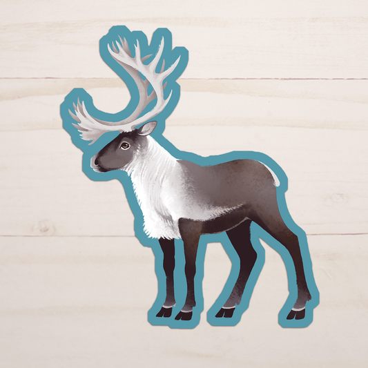 Caribou Reindeer Sticker || Waterproof Vinyl