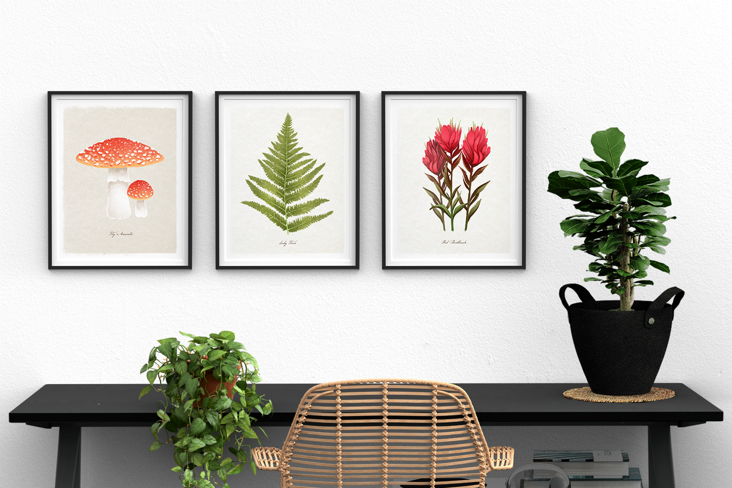 Mushroom Floral || Botanical Fine Art Print