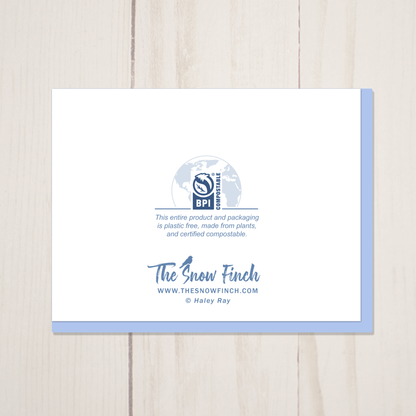 Moose Lights || Christmas Winter Holiday Greeting Card with Envelope