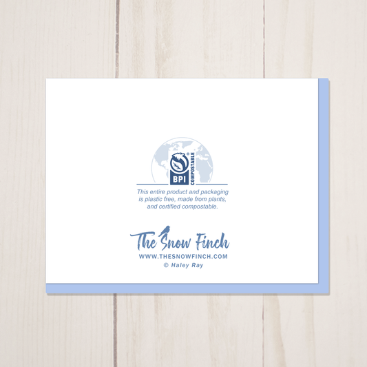 Moose Lights || Christmas Winter Holiday Greeting Card with Envelope