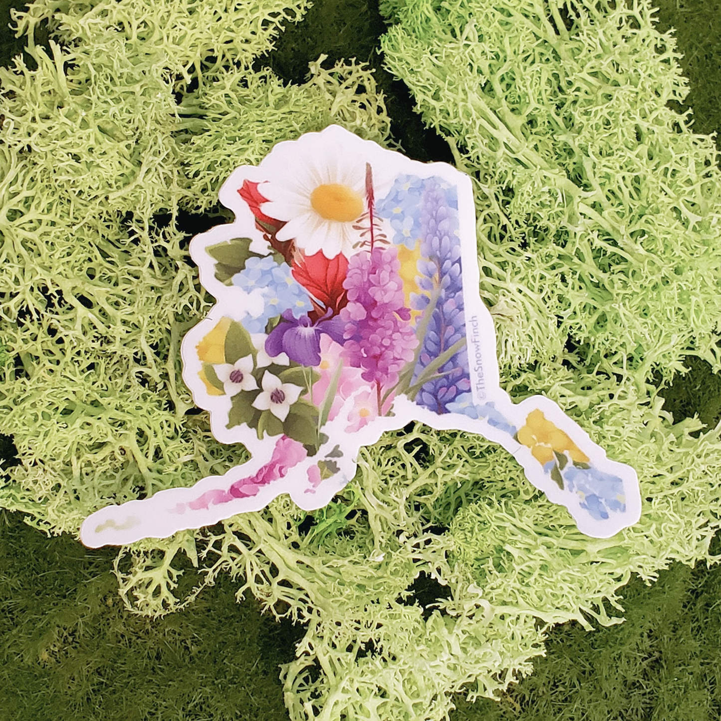 Alaska State Floral Wildflower Sticker || Waterproof Vinyl