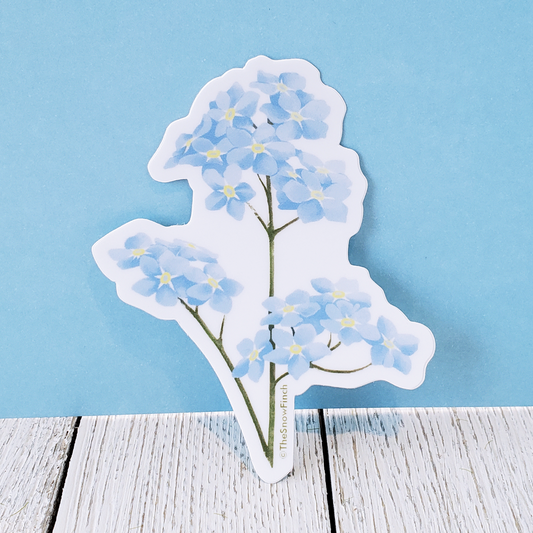 Forget Me Not Floral Sticker