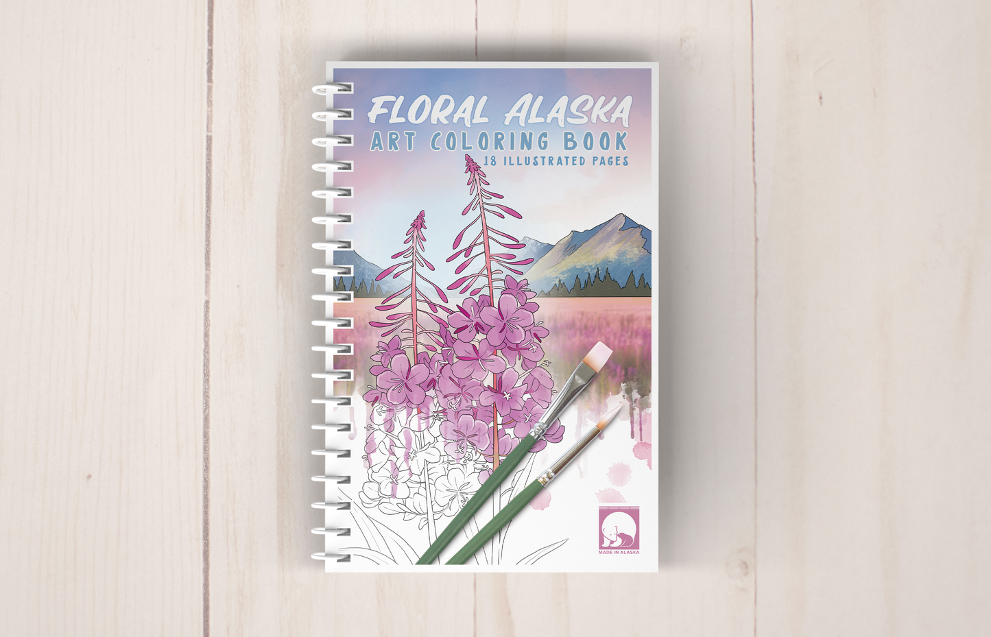 Floral Alaska Art Coloring Book