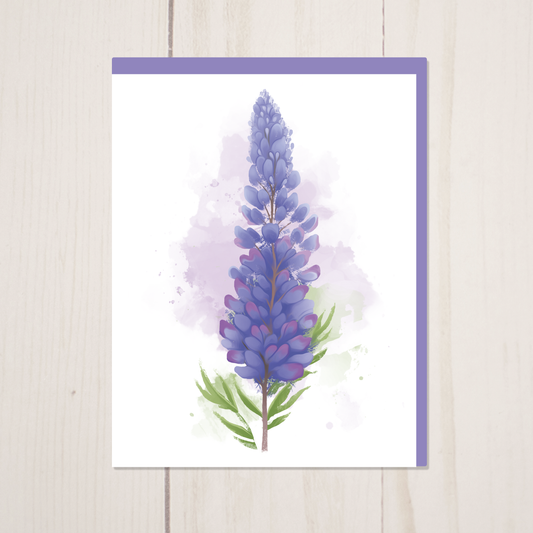 Lupine Greeting Card with Envelope