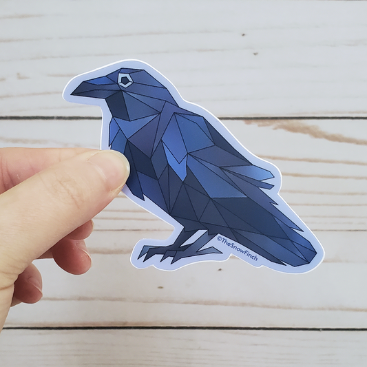 Geometric Raven Sticker || Waterproof Vinyl