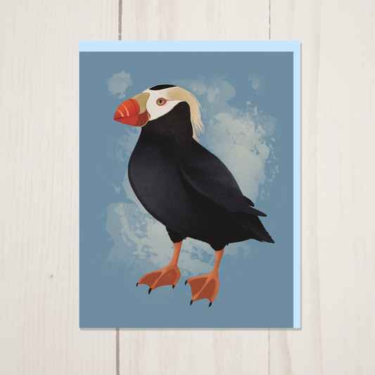Tufted Puffin Greeting Card with Envelope