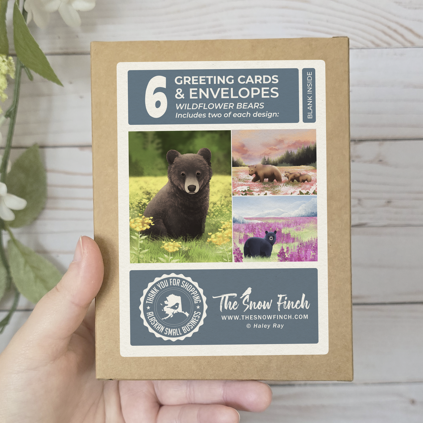 Wildflower Bear Greeting Card Box Set || Alaska Stationery