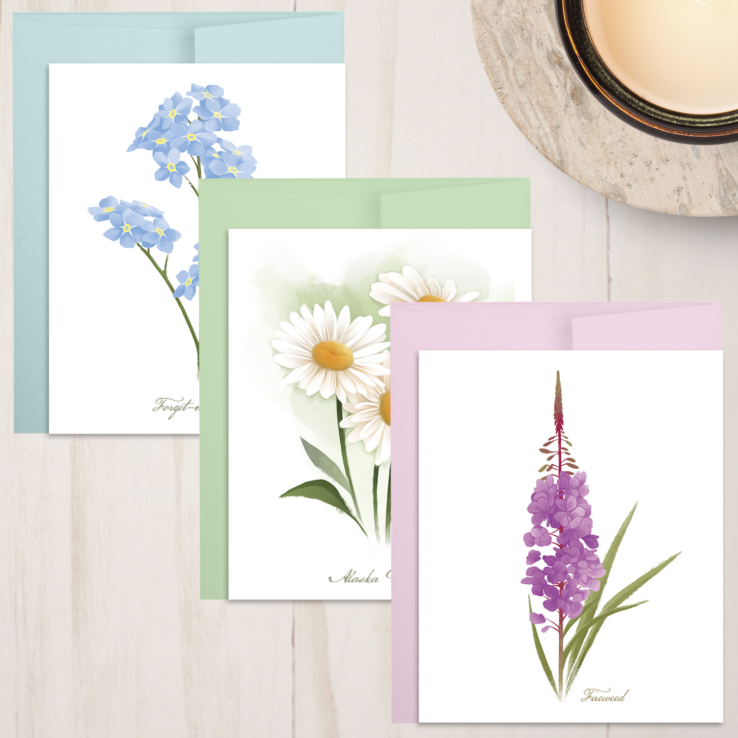 Alaska Floral Postcard Set of 6 || Botanical Illustrations