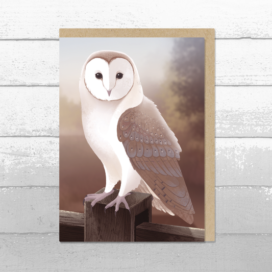 Barn Owl Greeting Card || A6
