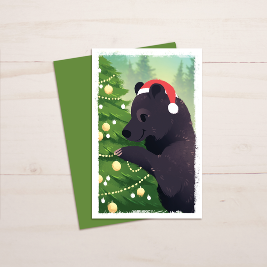 Christmas Bear Greeting Card || A9