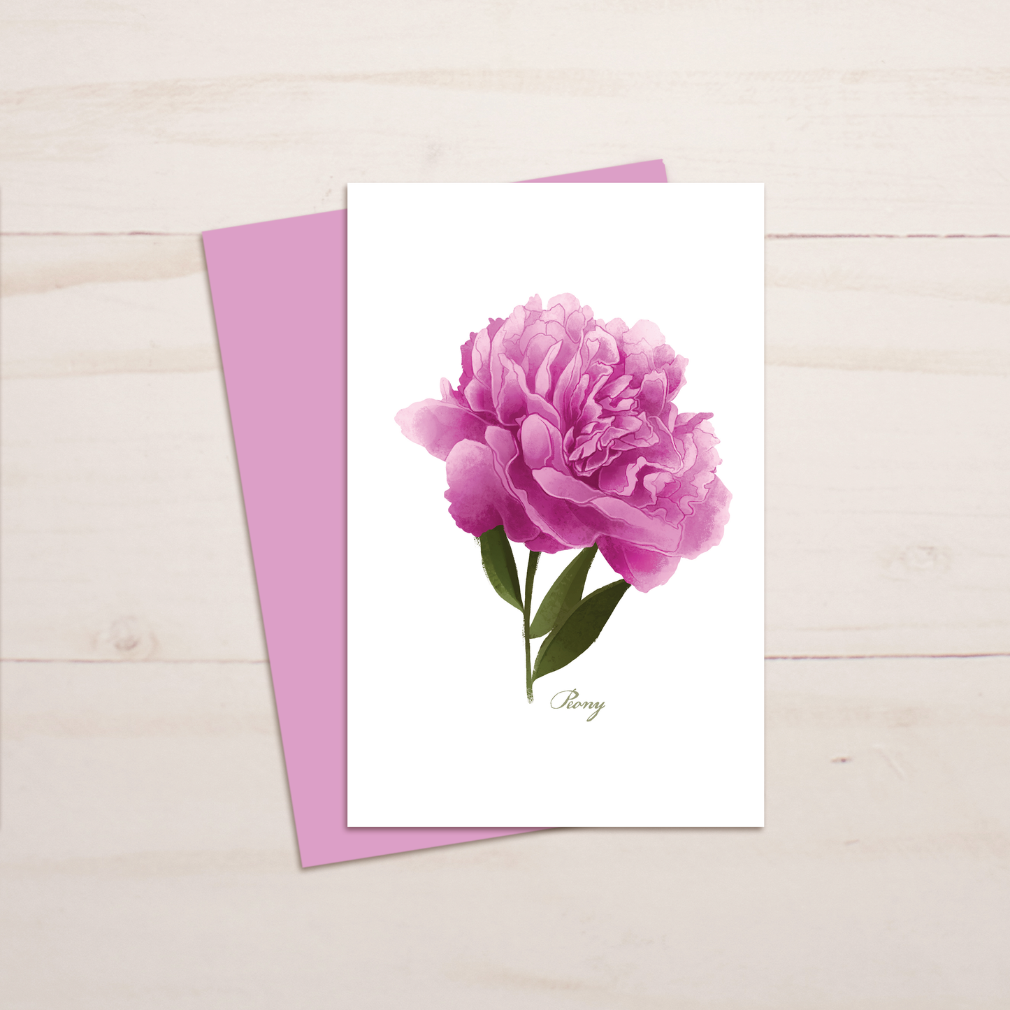 Peony Floral Greeting Card || A9