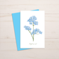 Forget Me Not Floral Greeting Card || A9