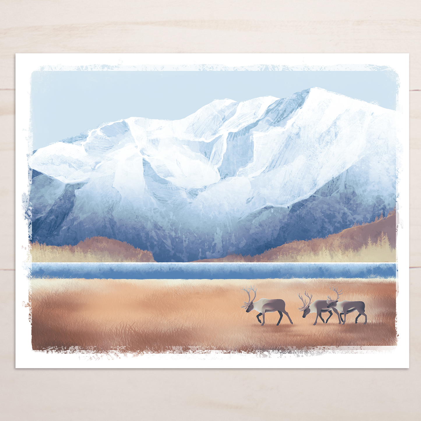 Caribou Journey Art Print