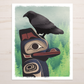 Raven Totem Art Print
