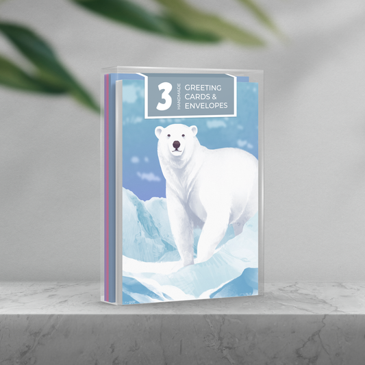 Arctic Animals Stationery || Greeting Card Box Set || A6