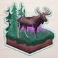 Moose Cube Sticker